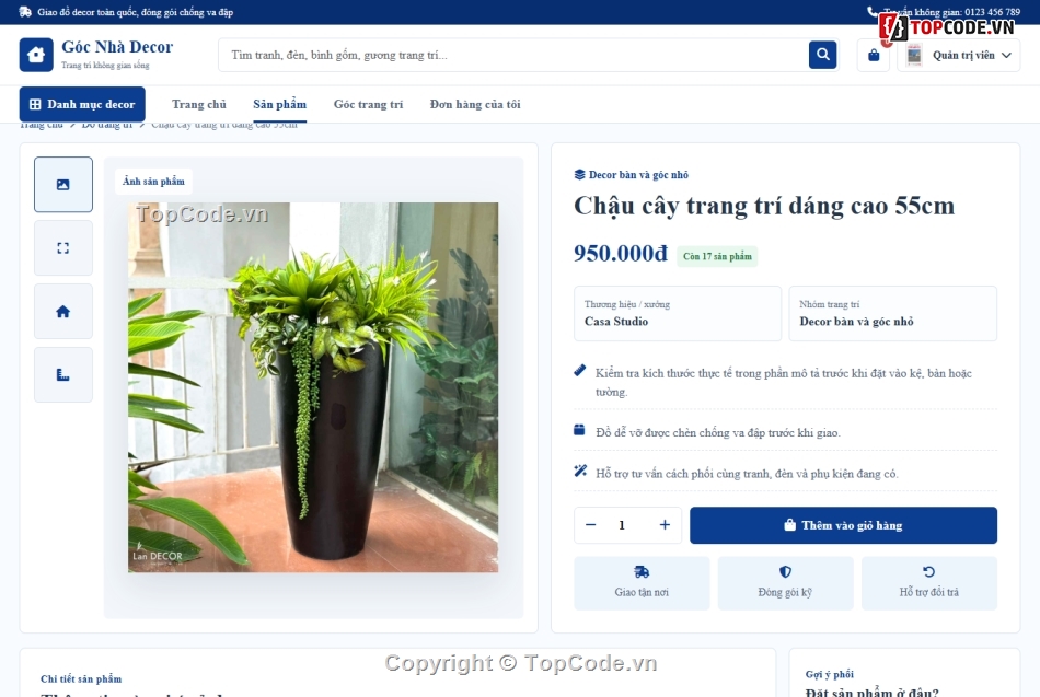 đồ trang trí,web trang trí,website bán hàng